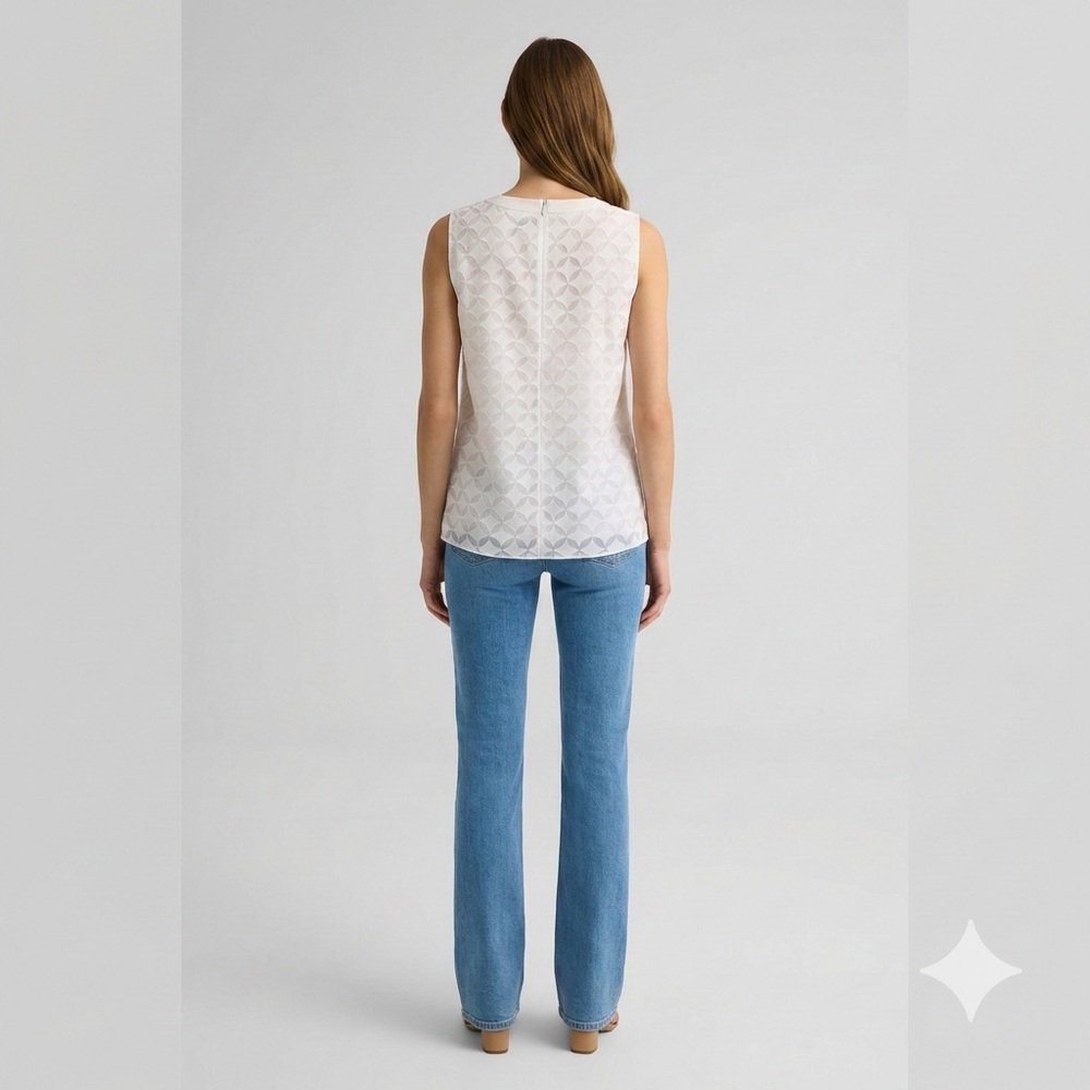 ST. JOHN Silk Blend Blouse Top Size L - Picture 3 of 10